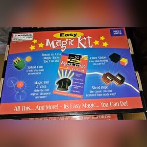 EASY MAGIC KIT Set 50 Tricks Book Kids Beginner Magician Gift Toy Ball Starter